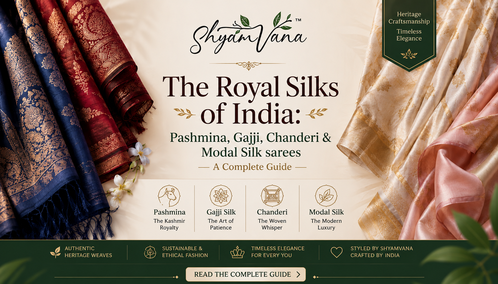 The Royal Silks of India: Pashmina, Gajji, Chanderi & Modal Silk Sarees— A Complete Guide
