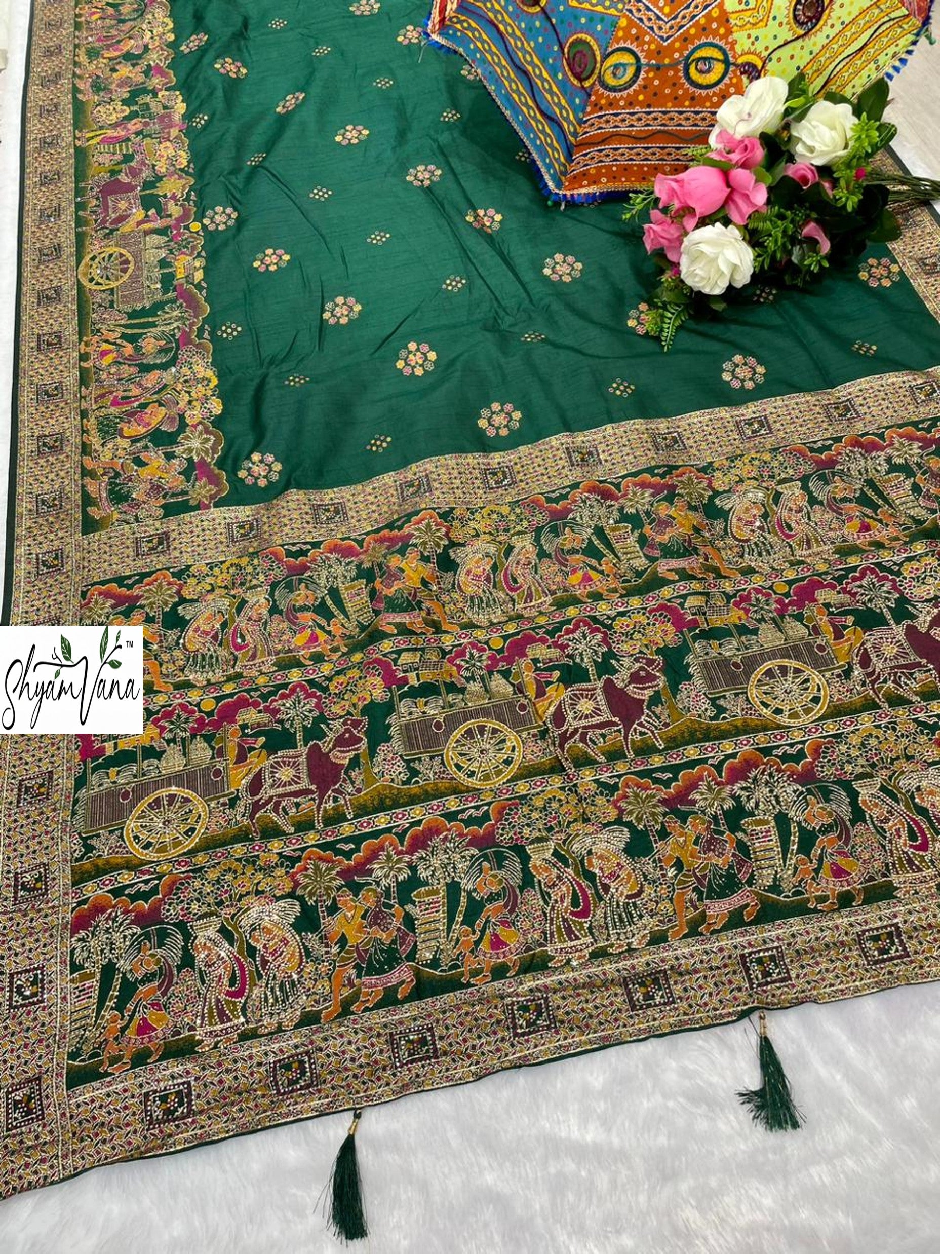 AJ-Var-Vadhu – Pure Pashmina Silk Saree