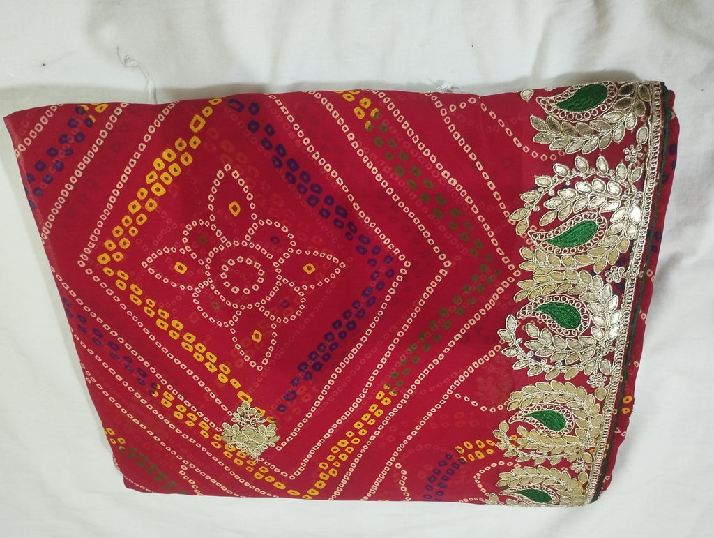 Bhandhej Gota Work Saree