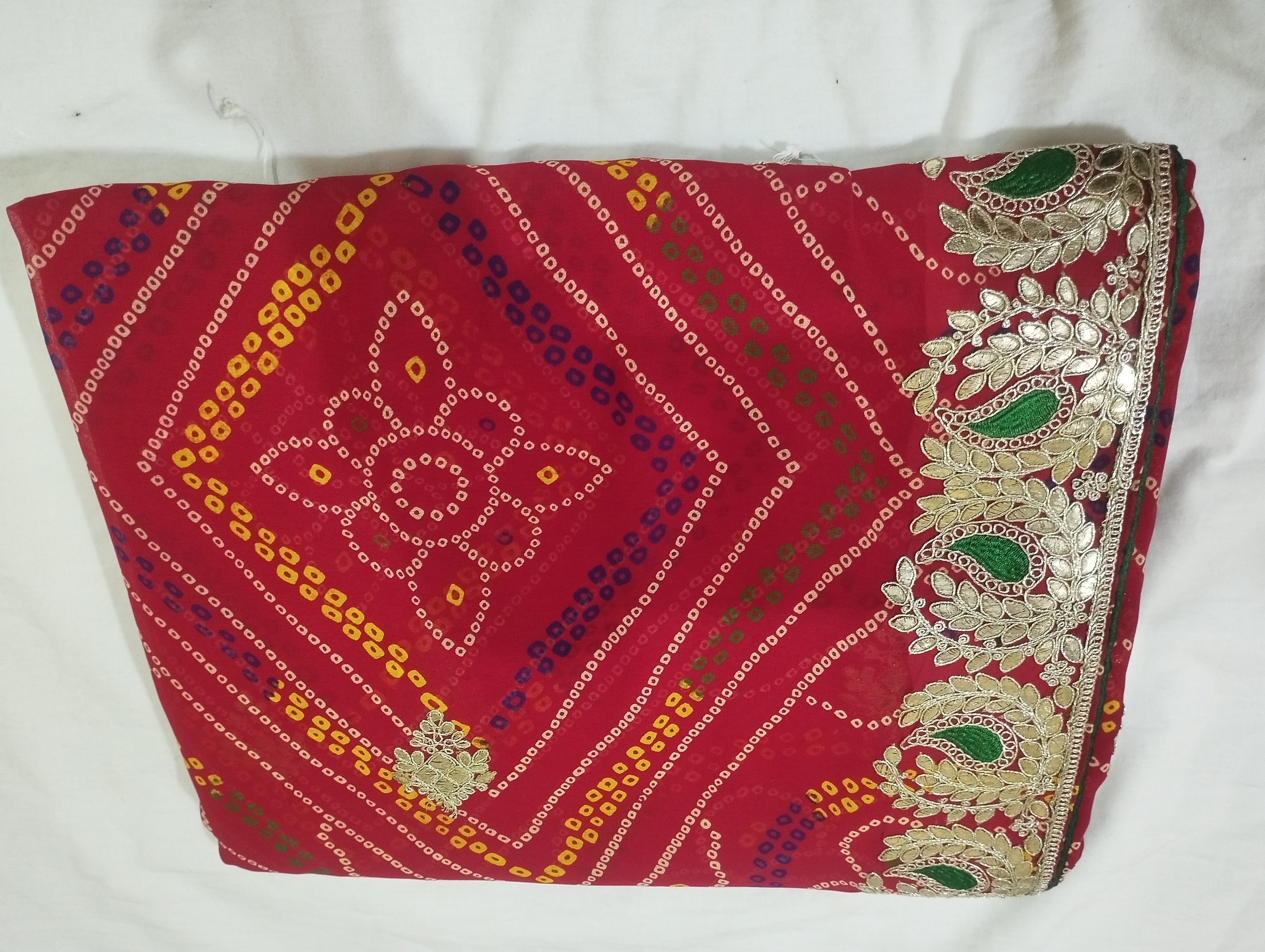 Bhandhej Gota Work Saree