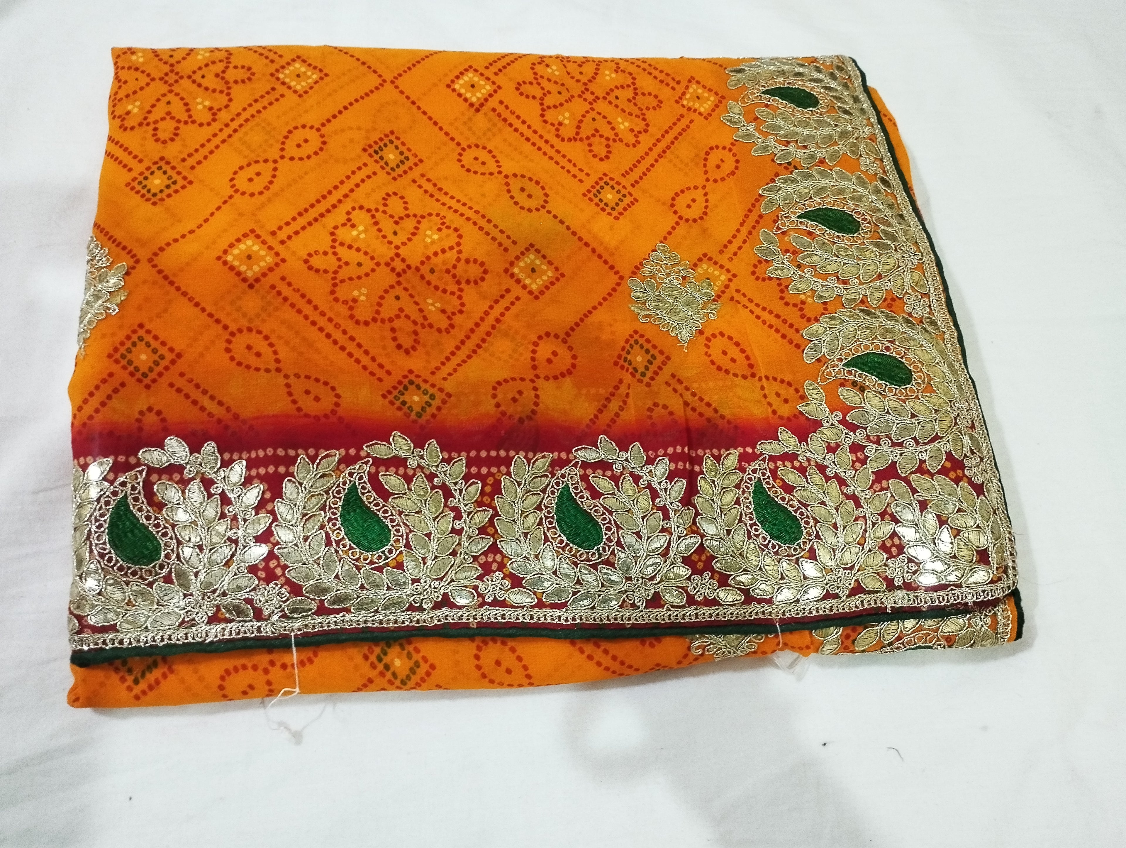 Bhandhej Gota Work Saree
