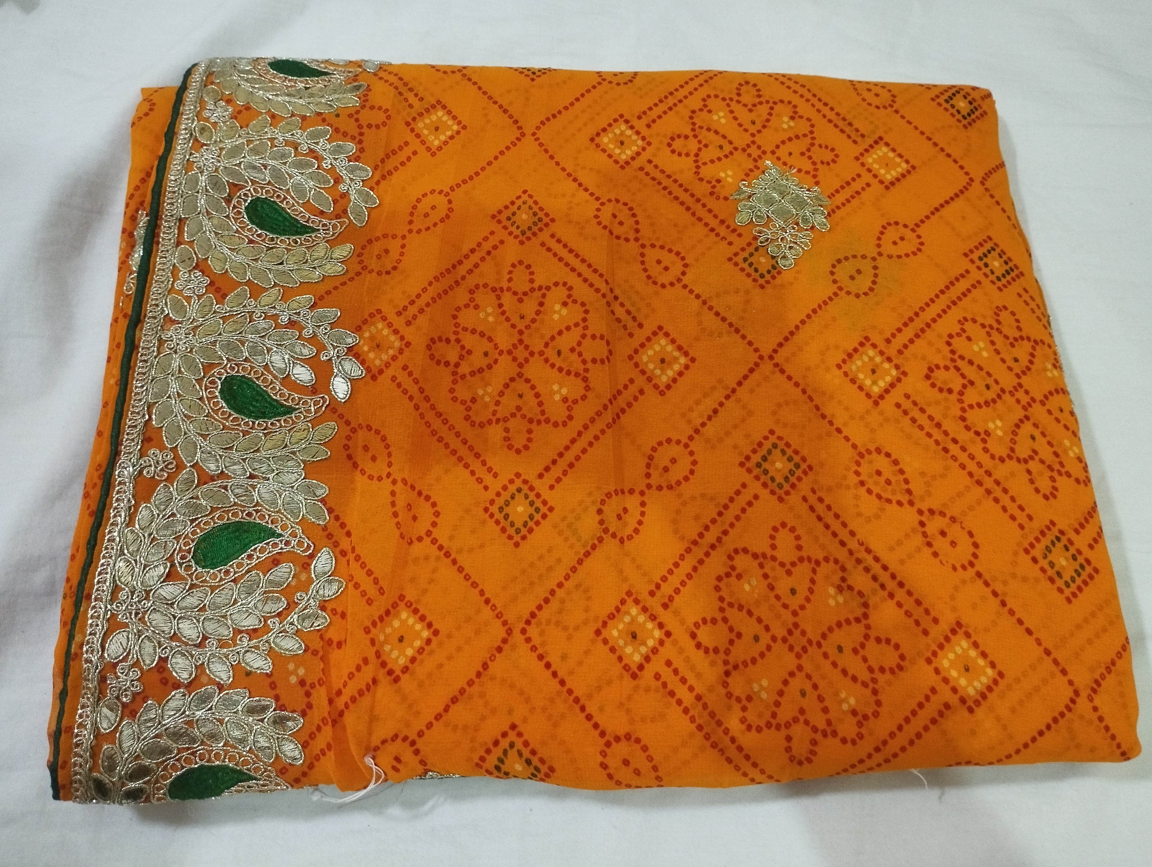 Bhandhej Gota Work Saree