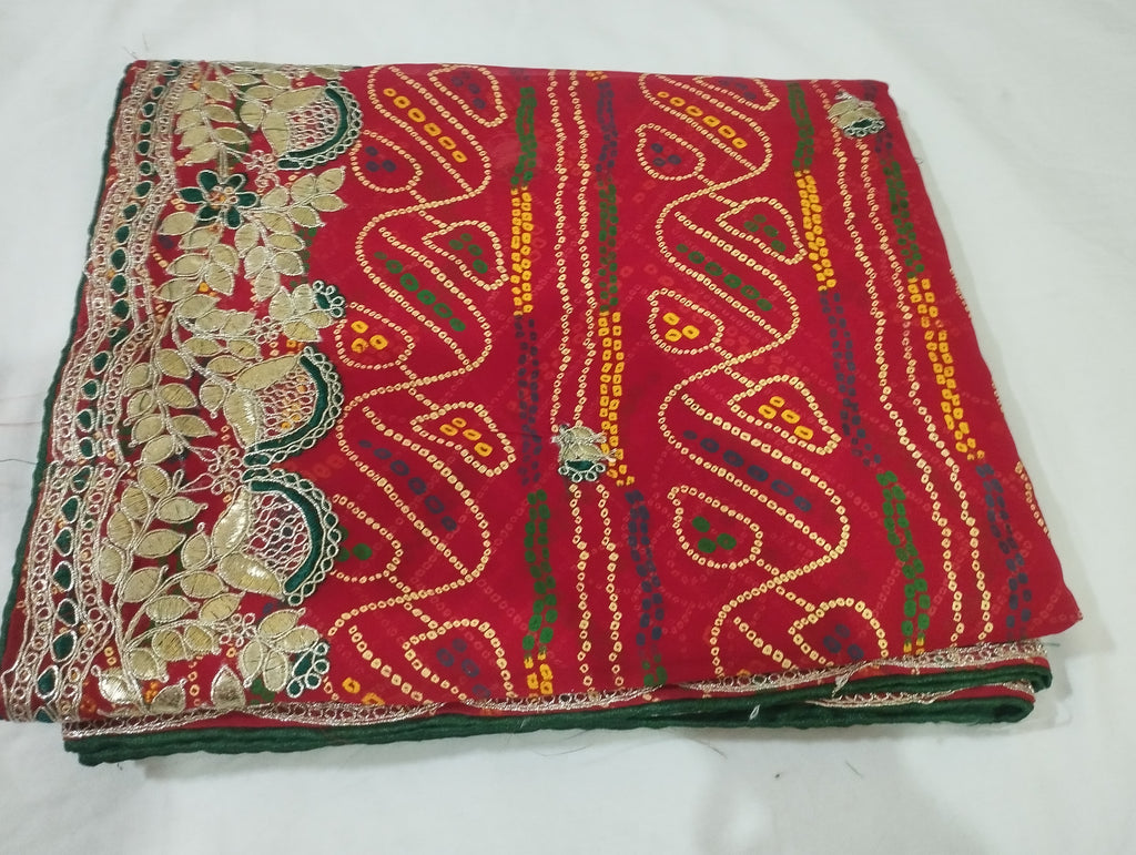 Bhandhej Gota Patti Saree