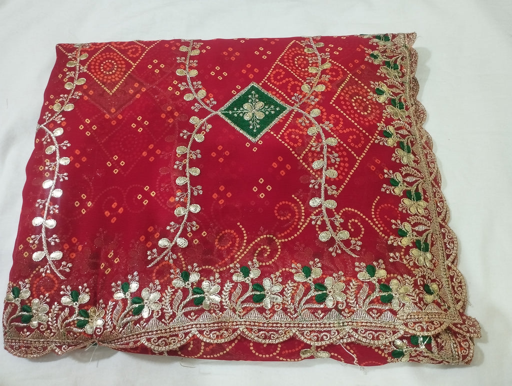 Bhandhej Lehriya Saree