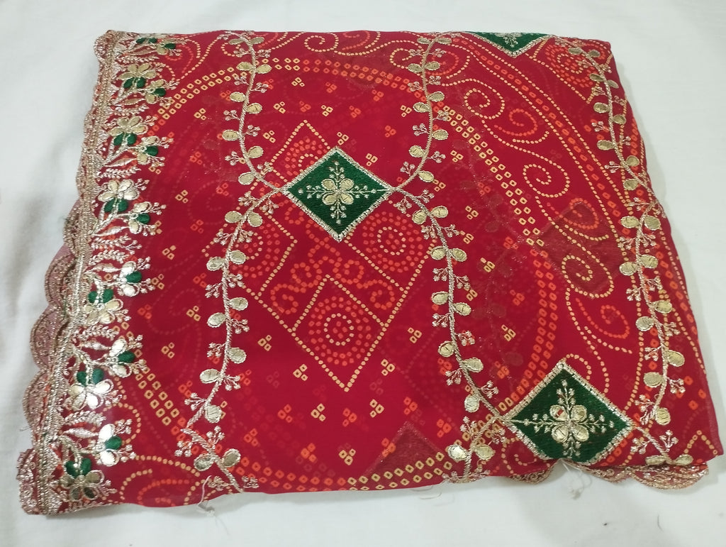 Bhandhej Lehriya Saree