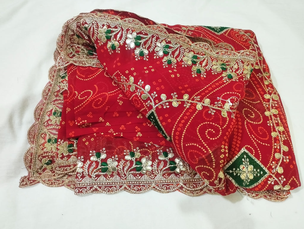Bhandhej Lehriya Saree