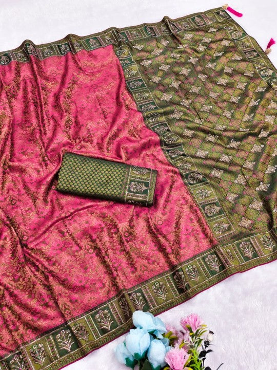 AJ-Sayar – Kalamkari Satin Saree