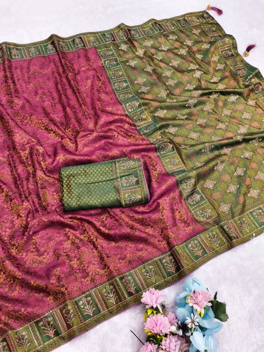 AJ-Sayar – Kalamkari Satin Saree