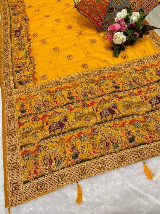 AJ-Var-Vadhu – Pure Pashmina Silk Saree