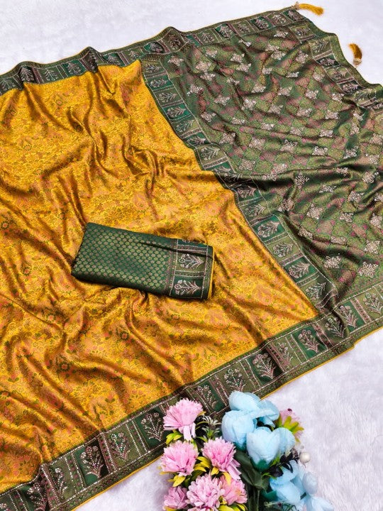 AJ-Sayar – Kalamkari Satin Saree