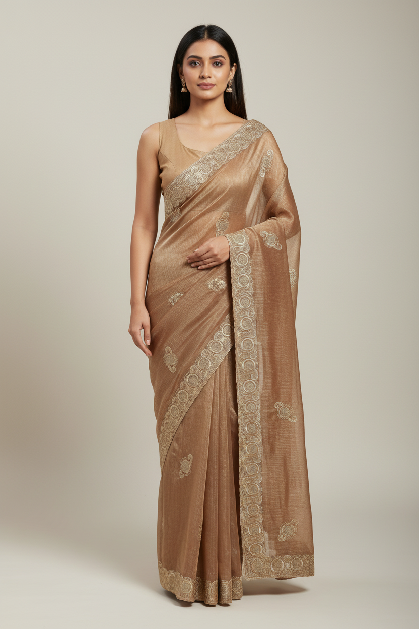Preeti Light Brown on Model