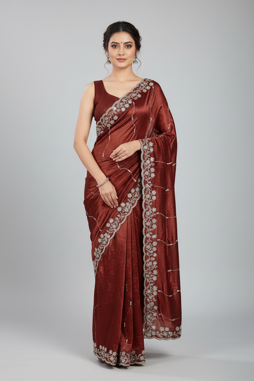 Rose Reddish Brown Velvet