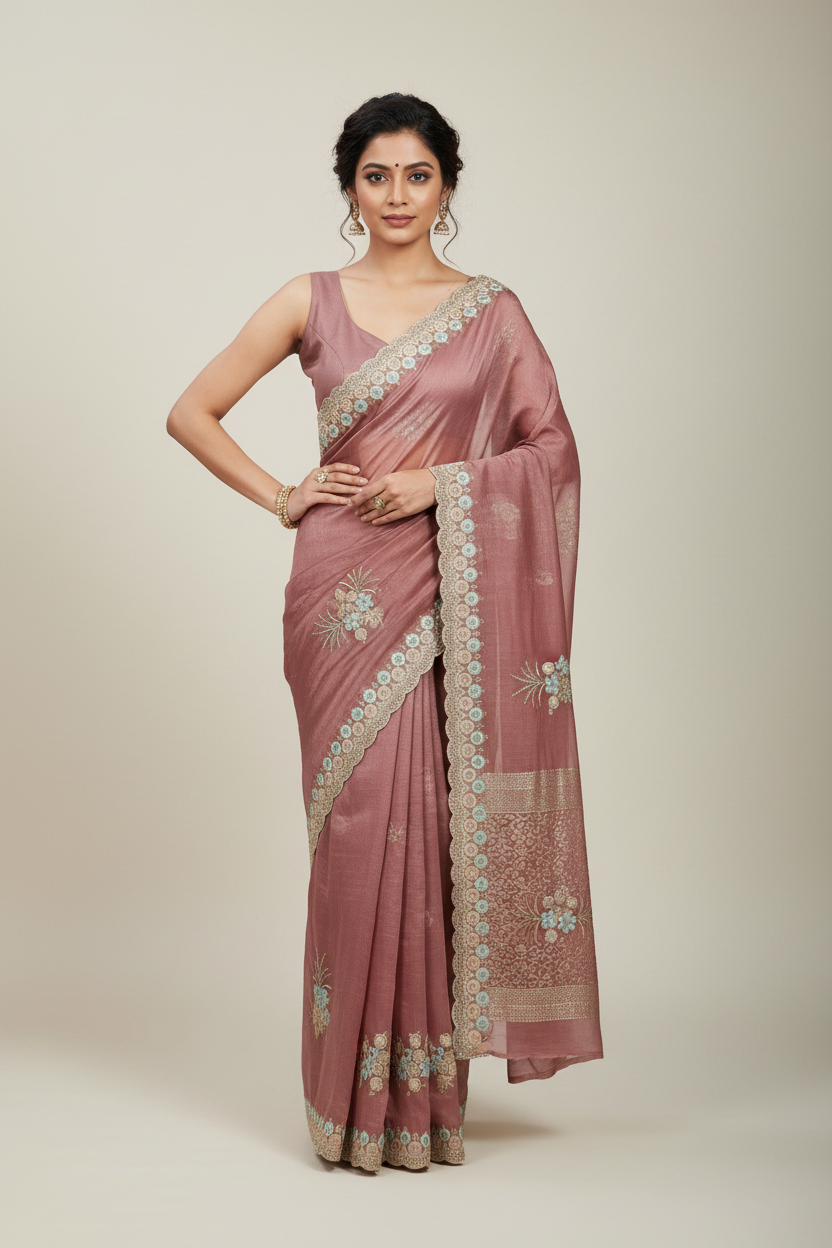 Ruchika Mauve Plain Blouse